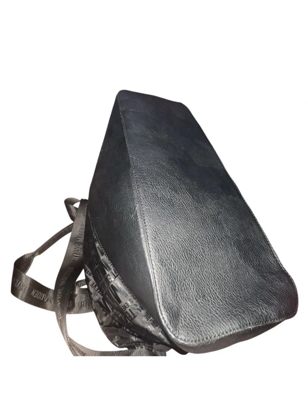 Steve Madden Black Logo Print Weekender Duffle Travel Bag